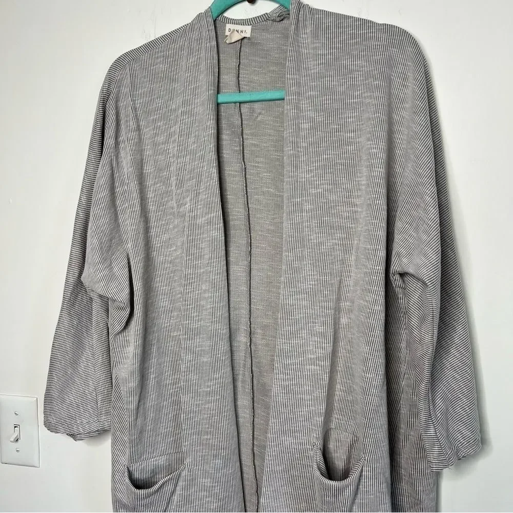 DONNI Ribbed open front airport cardigan travel lagenlook